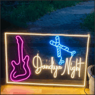 Dandiya night neon light
