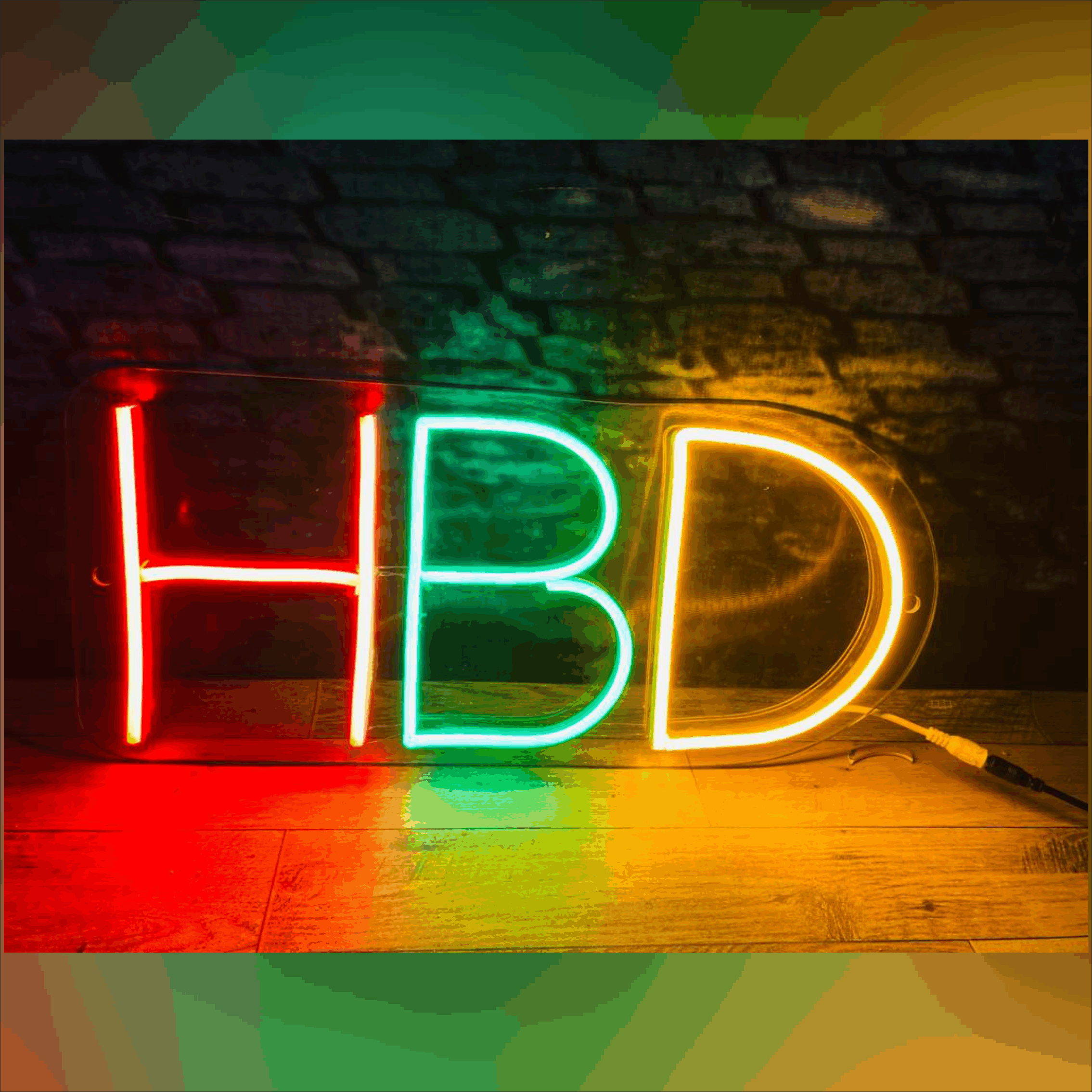 HBD neon sign