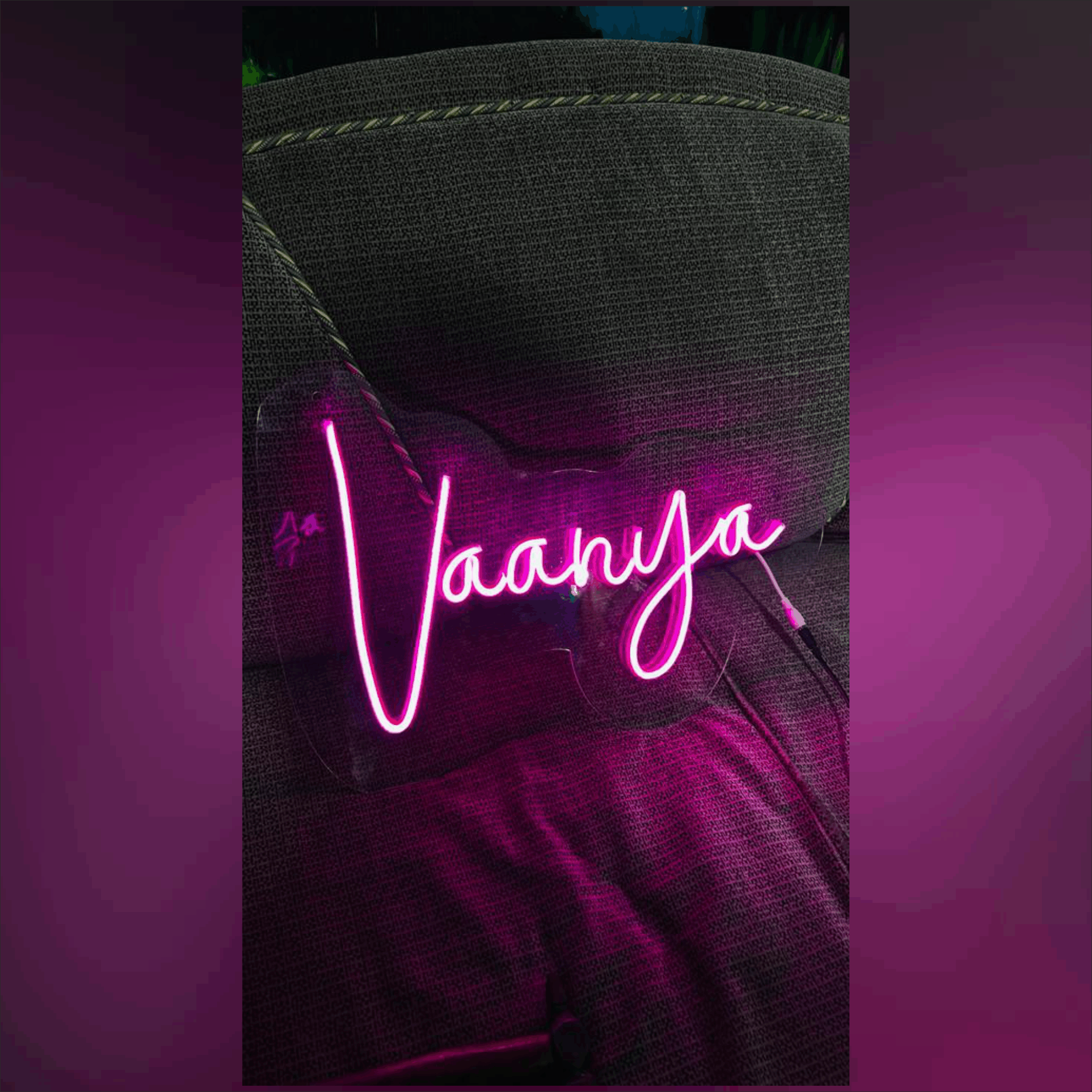 Name in pink neon