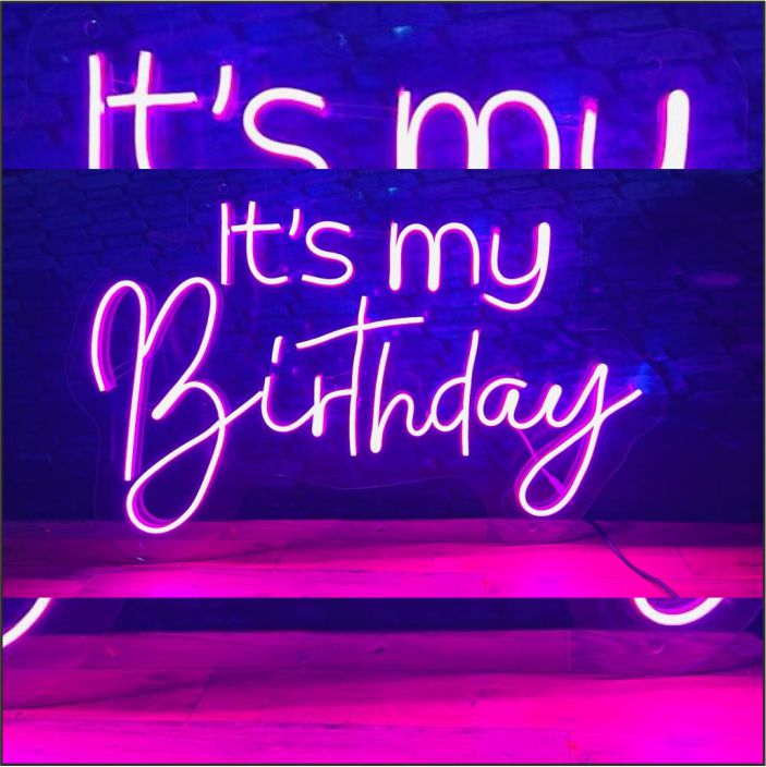 Birthday event neon sign