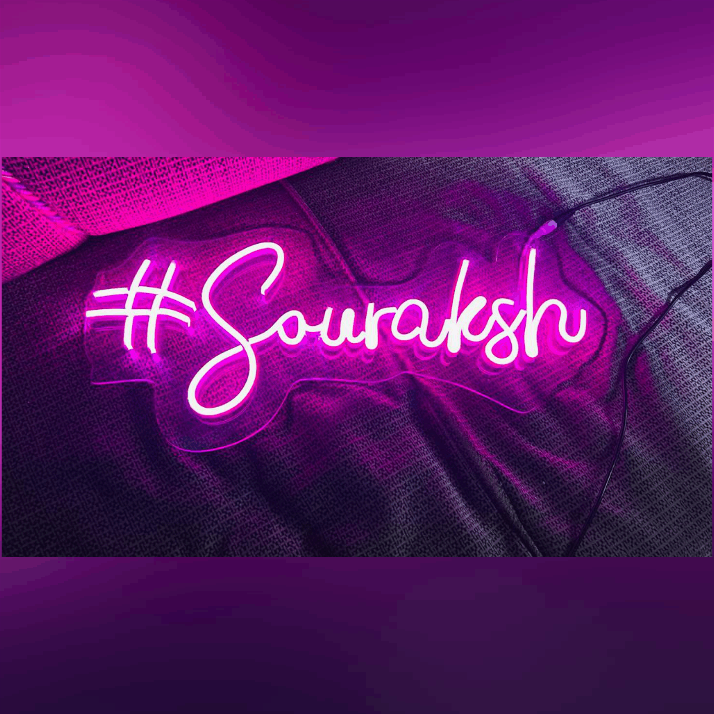custom name neon sign