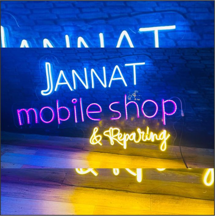 Mobile shop neon sign