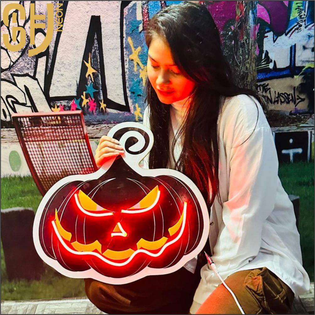 halloween neon sign