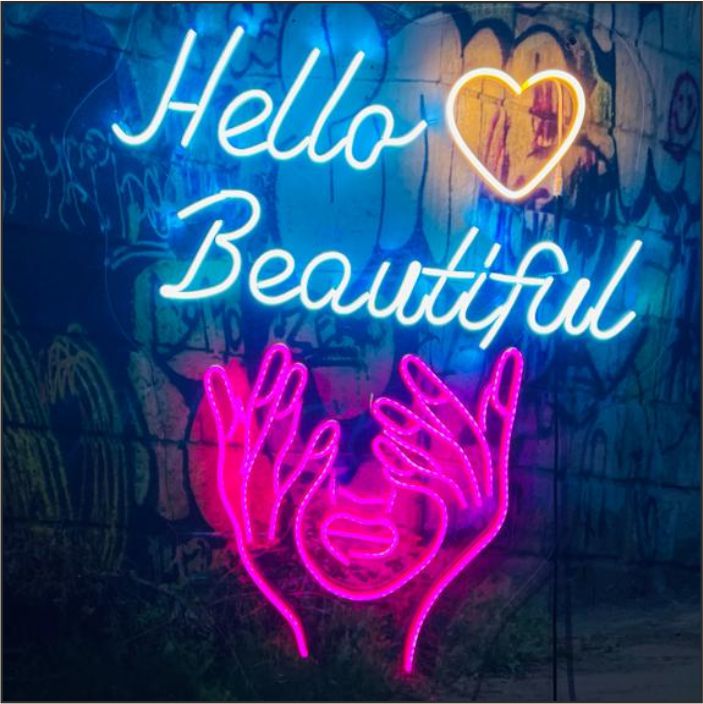 beauty salon neon sign