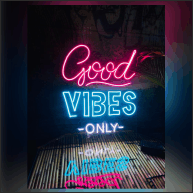 Good vibe only neon sign