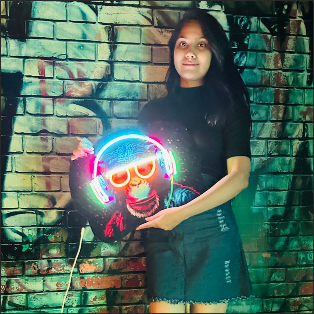 monkey face neon sign